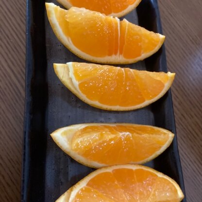 オレンジが美味しい季節ですね。食べやすい！